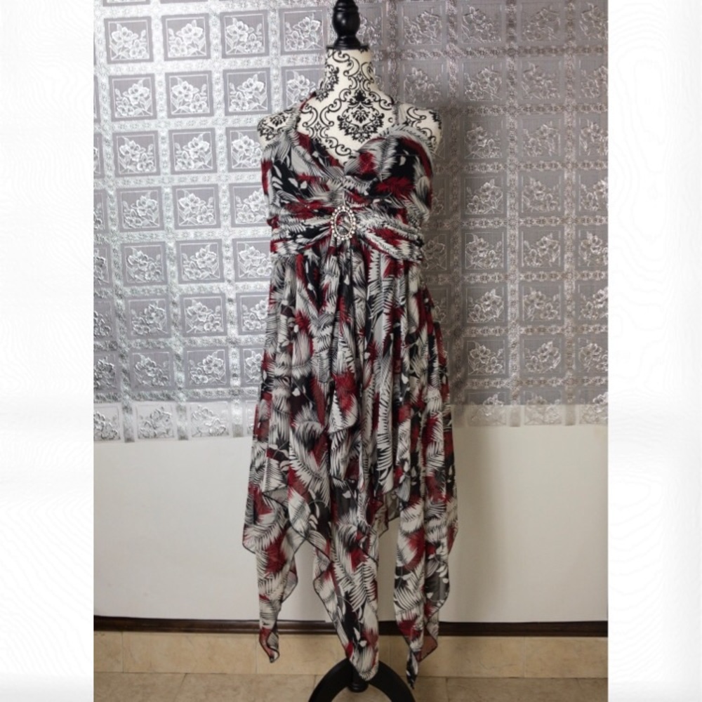 ESDD Design Asymmetrical Halter Neck Dress